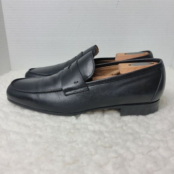 Arbiter Men\'s Penny Loafers Size 7 Black Leather Slip On Shoes main image 11